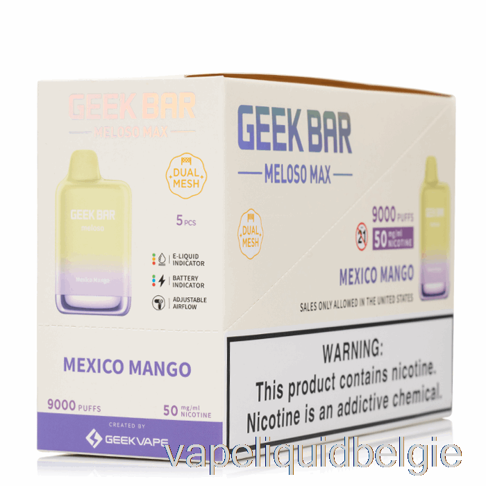 Vape België [5-pack] Geek Bar Meloso Max 9000 Wegwerp